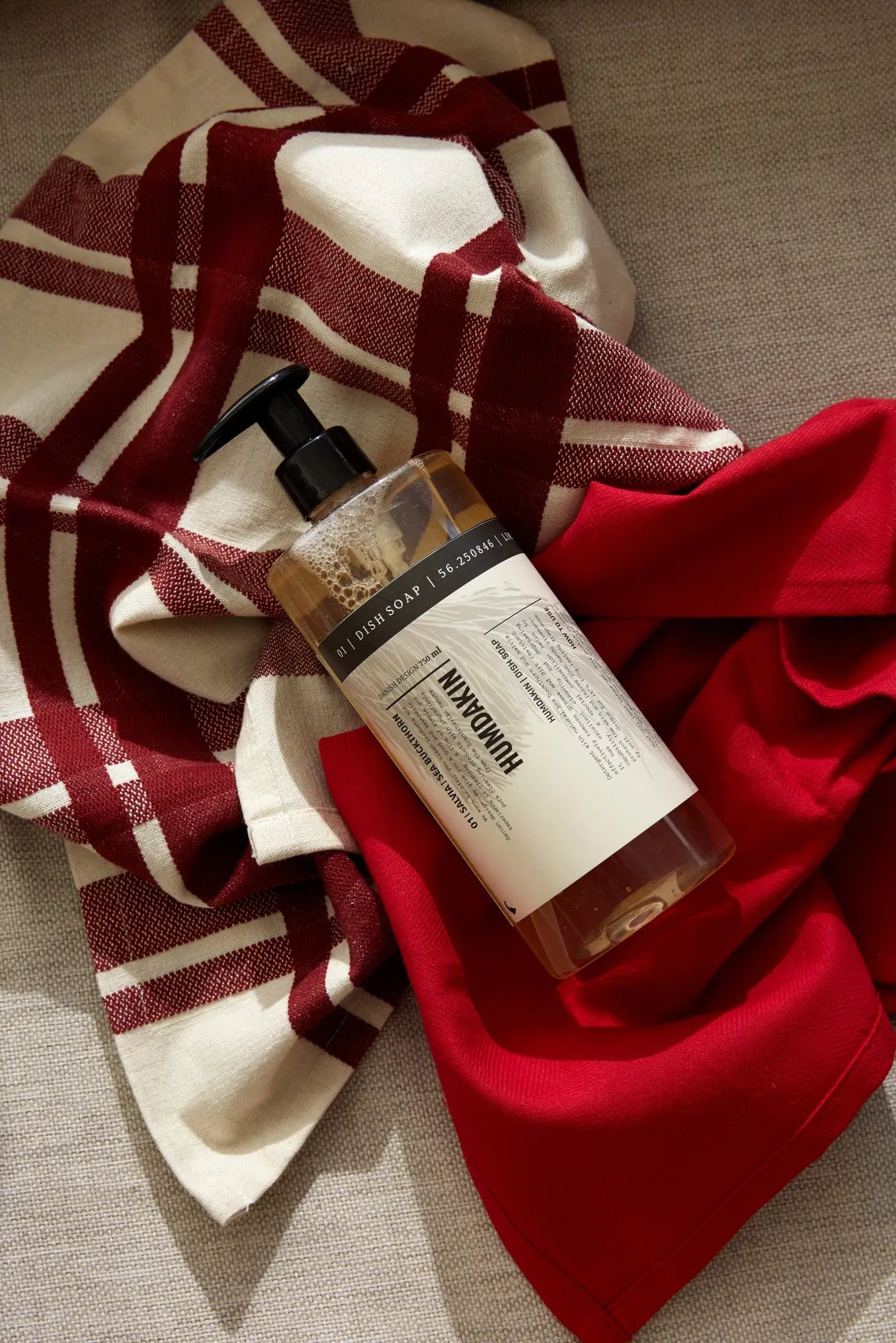HUMDAKIN Håndklæde - Rød Tjek Organic Textiles 00 Neutral/No color